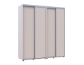 Šatní skříň s posuvnými dveřmi Doros Sigma Slim Kašmír 2+2 dveře 190x60x214.4 (42005585)