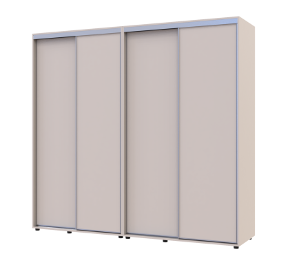 Šatní skříň s posuvnými dveřmi Doros Sigma Slim Kašmír 2+2 dveře 230x60x214.4 (42005593)