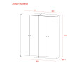 Sada Promo Šedá 2+2 dveře 180x48x204 (80737766)