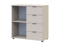 Komoda Doros Ron 1 1 dveře 4 zásuvky Kašmír 80 × 38 × 81 (41516043)