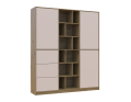 Skříň na oblečení Doros Morgan Dub Artisan/Kašmír DTD /Zásuvky 180×40×210 (44900409)