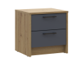 Noční stolek Doros Rondi Dub Artisan/Antracit 2Zás 40x35x40 (41516286)