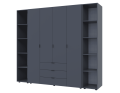 Set Doros Gelar se 2 regálů Grafit 4 dveře 231,4×49,5×203,4 (42005064)