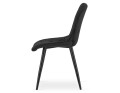 Židle SPLIT – černý samet / černé nohy (10040471)