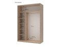 Šatní skříň Doros City Light Dub Sonoma 2 zrcadla 150×60×225 (44900073)