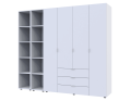 Set Doros Gelar se 2 regálů Bílý 4 dveře 231,4×49,5×203,4 (42005039)