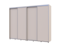 Šatní skříň s posuvnými dveřmi Doros Sigma Slim Kašmír 2+2 dveře 270x60x214.4 (42005601)