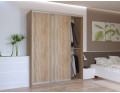 Šatní skříň Doros City Light Dub Sonoma 3 DTD 180×60×225 (42002003)