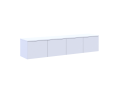 TV stolek Doros Levia Bílý 4 dveře 160x35x33 (41516091)
