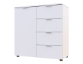 Komoda Doros Ron 1 1 dveře 4 zásuvky Bílý 80 × 38 × 81 (41516005)