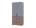 Skříň na oblečení Doros Thorn Cremona Cannolo/Šedá 2 DTD/3Š police 90х51.6х200 (44900458)