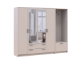 Šatní skříň Doros Rondi s věšákem a zrcadlem Kašmír 4 dvere 220x52x195 (42005402)