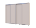 Šatní skříň s posuvnými dveřmi Doros Sigma Slim Kašmír 2+2 dveře 270x45x214.4 (42005600)