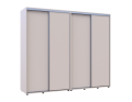 Šatní skříň s posuvnými dveřmi Doros Sigma Slim Kašmír 2+2 dveře 250x60x214.4 (42005597)