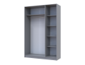 Šatní skříň Promo Šedá 3 dveře 135x48x204 (80737765)