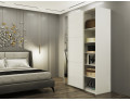 Skříň s posuvnými dveřmi Doros G-Caiser Bílá 1 DTD / 1 zrcadlo / 3 části 160x60x240 (42002103)