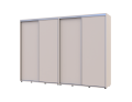 Šatní skříň s posuvnými dveřmi Doros Sigma Slim Kašmír 2+2 dveře 300x60x214.4 (42005607)