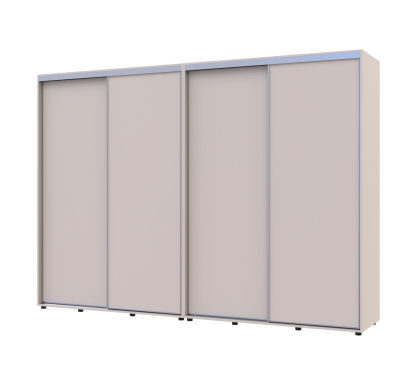Šatní skříň s posuvnými dveřmi Doros Sigma Slim Kašmír 2+2 dveře 300x60x214.4 (42005607)