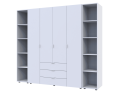 Set Doros Gelar se 2 regálů Bílý 4 dveře 231,4×49,5×203,4 (42005039)