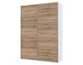 Skříň s posuvnými dveřmi Doros G-Caiser Bílá / Dub Evok 2 DTD / 3 části 180x60x240 (42005020)