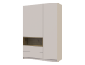 Skříň na oblečení s nikou Doros Dale Kašmír/Dub Artisan 3 dveře 150 × 52 × 220 (80737726)