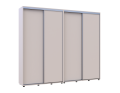 Šatní skříň s posuvnými dveřmi Doros Sigma Slim Kašmír 2+2 dveře 250x45x214.4 (42005596)