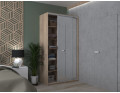 Šatní skříň Doros City Light Dub Sonoma 2 zrcadla 120×45×225 (44900068)