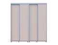 Šatní skříň s posuvnými dveřmi Doros Sigma Slim Kašmír 2+2 dveře 200x45x214.4 (42005586)