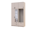 Šatní skříň Doros Rondi s věšákem, zrcadlem a vysokým nástavcem Kašmír 2 dvere 142x52x260 (42005406)