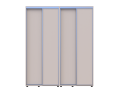 Šatní skříň s posuvnými dveřmi Doros Sigma Slim Kašmír 2+2 dveře 180x60x214.4 (42005583)