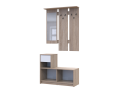 Předsíň Bela Dub Sonoma/Bílá 1 DTD / 1 zrcadlo 100×40×210 (44900410)