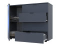 Komoda Doros GC1 Grafit 100 × 40 × 81,7 (41510069)