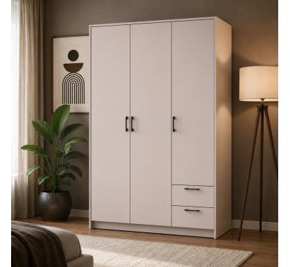 Šatní skříň Doros Rondi Kašmír 3 dvere 121x52x195 (80738472)