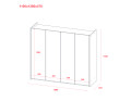 Botník se zrcadlem Doros Kassel Kašmír 4 DTD 128×40×110 (42005507)
