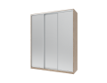Šatní skříň Doros City Light Dub Sonoma 3 zrcadla 180×60×225 (42002057)
