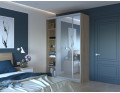 Šatní skříň Doros City Light Dub Sonoma 2 zrcadla 150×60×225 (44900073)