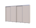 Šatní skříň s posuvnými dveřmi Doros Sigma Slim Kašmír 2+2 dveře 340x45x214.4 (42005614)
