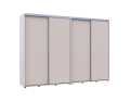 Šatní skříň s posuvnými dveřmi Doros Sigma Slim Kašmír 2+2 dveře 300x60x214.4 (42005607)