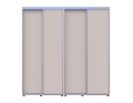 Šatní skříň s posuvnými dveřmi Doros Sigma Slim Kašmír 2+2 dveře 220x60x214.4 (42005591)