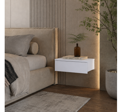 Noční stolek Doros Levia Bílý 1 zásuvka 46x31x15 (41516093)