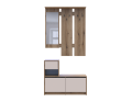 Předsíň Bela Dub Evok/Kašmír 1 DTD / 1 zrcadlo 100×40×210 (44900411)