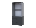 Skříň na oblečení Doros Thorn Antracit/Šedá 2 DTD/3Š tyč 90х51.6х200 (44900473)