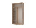 Šatní skříň Doros City Light Dub Sonoma 1 DTD / 1 zrcadlo 120×60×225 (42002035)