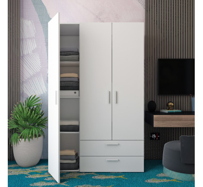Skříň na oblečení Doros Ektor Bílý 3 dveře 116×49,5×180 (80737076)