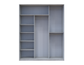 Šatní skříň Doros City Light Borovice Natti 2 DTD / 1 zrcadlo 180×60×225 (80736522)