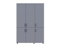 Skříň na oblečení Doros Thorn Šedá 3 DTD tyč 135x51.6x200 (44900487)