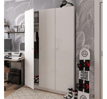 Skříň na oblečení Doros Promo Bílá 3 dveře 135×48×204 (80737071)