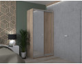 Šatní skříň Doros City Light Dub Sonoma 1 DTD / 1 zrcadlo 120×45×225 (42002033)