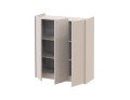 Botník se zrcadlem Doros Kassel Kašmír 3 DTD 97×40×110 (42005506)