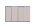 Šatní skříň s posuvnými dveřmi Doros Sigma Slim Kašmír 2+2 dveře 340x45x214.4 (42005614)